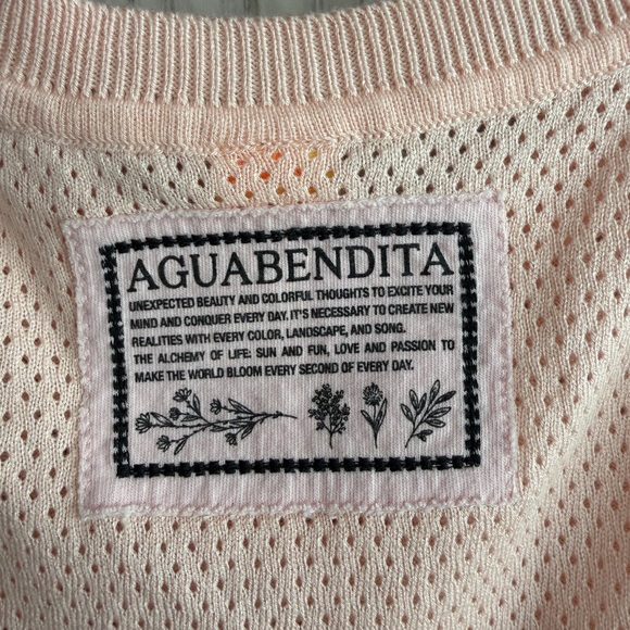 Agua Bendita Pink Knit Crop Top - Picture 4 of 4